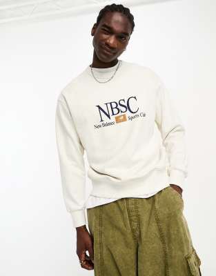 New Balance Athletics NB Sports Club Crewneck in beige