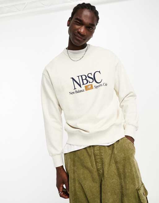 New Balance Athletics NB Sports Club Crewneck in beige | ASOS