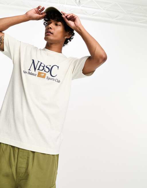 New Balance Athletics NB Sports Club T-Shirt in beige