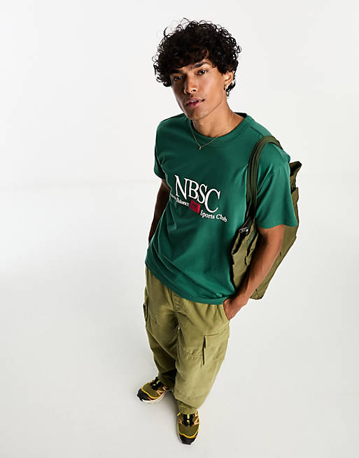 New Balance Athletics NB Sports Club T-Shirt in green | ASOS