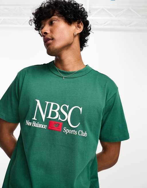 New Balance Athletics NB Sports Club T Shirt in green ASOS