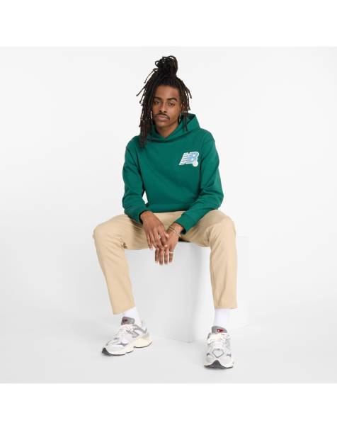 New Balance - Athletics - Pantaloni affusolati standard da 81 cm color gres - view 1