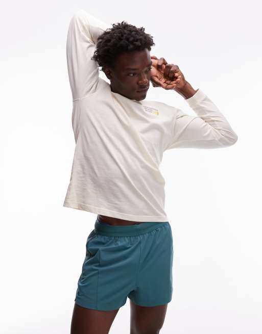 New Balance Athletics premium back logo long sleeve t-shirt in off- white, 5 of 5