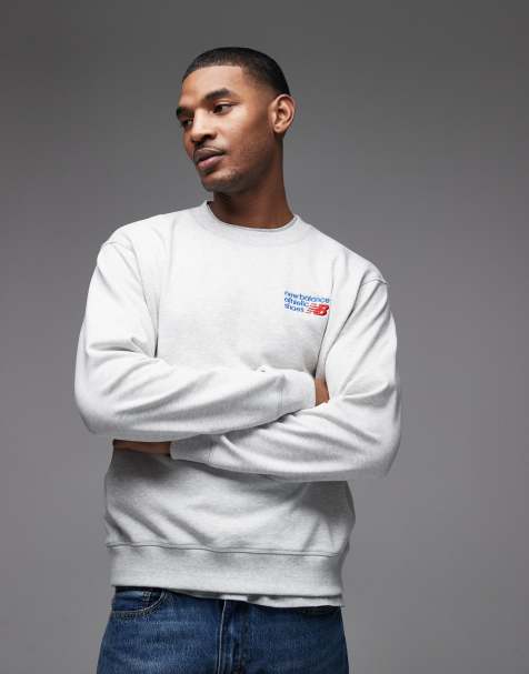 New Balance Athletics premium logo sweatshirt in heather grey - view 1