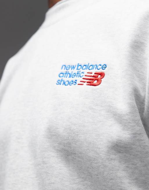 New Balance Athletics premium logo sweatshirt in heather grey, 5 of 5