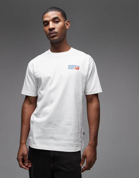 New Balance - Athletics Premium - Råhvid T-shirt med logo - view 1