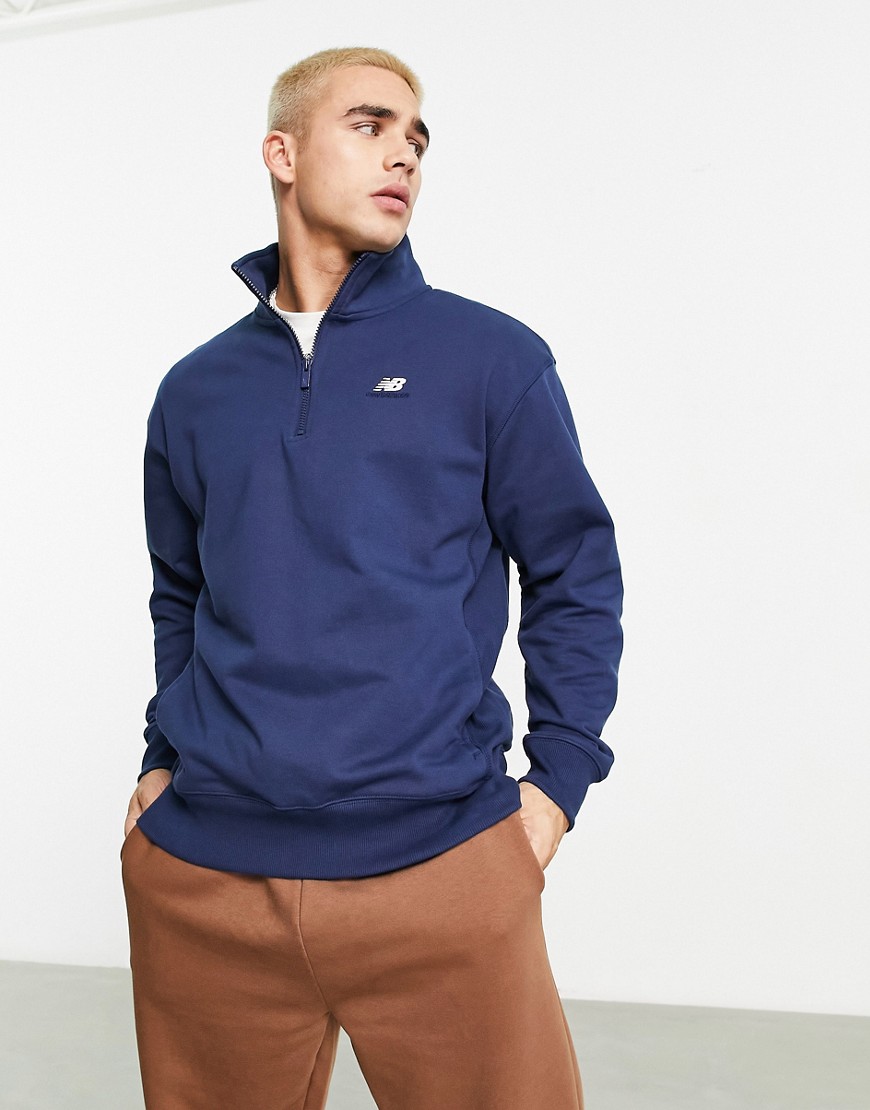 New Balance athletics remastered 1/4 zip in red-Blue