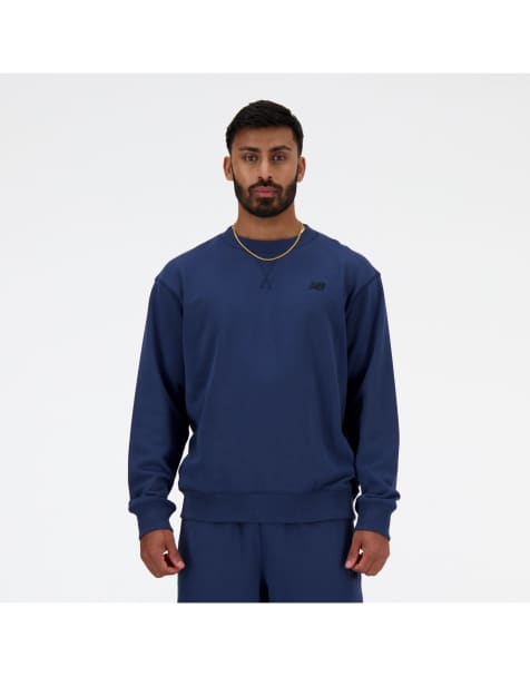 New Balance - Athletics - Sweat ras de cou en tissu éponge - Bleu marine - view 1