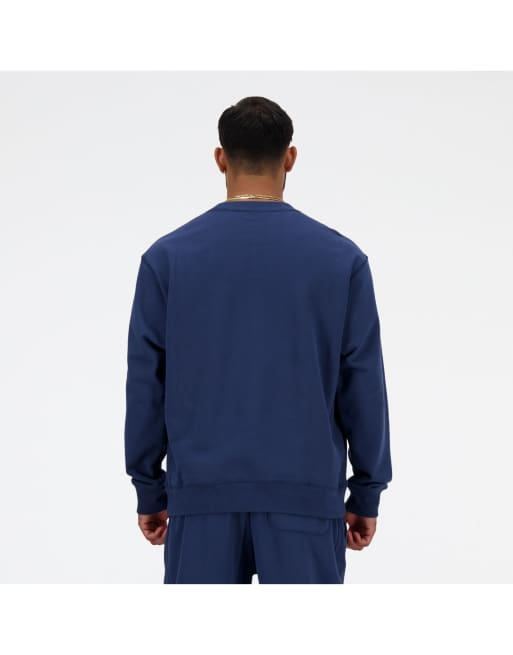 New Balance - Athletics - Sweat ras de cou en tissu éponge - Bleu marine, 3 de 4