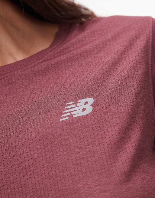 New Balance - Athletics - T-shirt - Bordeaux délavé chiné, 4 de 4