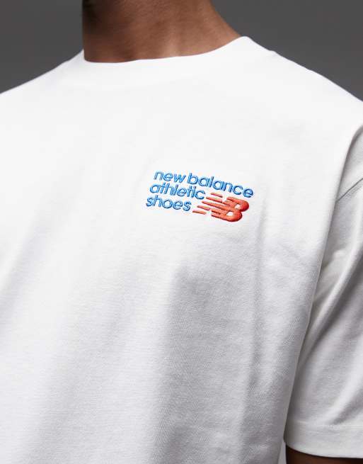 New Balance - Athletics - T-shirt de qualité supérieure à logo - Blanc cassé, 5 de 5