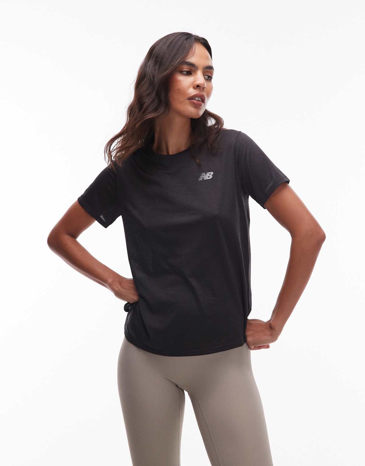 New Balance Athletics t-shirt in black heather