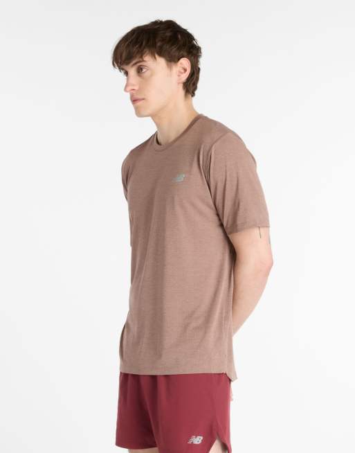 New Balance – Athletics – T-Shirt in brauner, melierter Schatten, 3 von 4