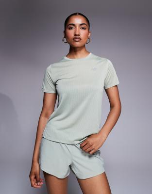 New Balance - Athletics - T-Shirt in Hellgrün