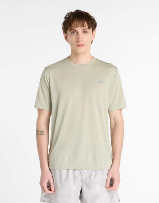 New Balance – Athletics – T-Shirt in meliertem Garter Snake
