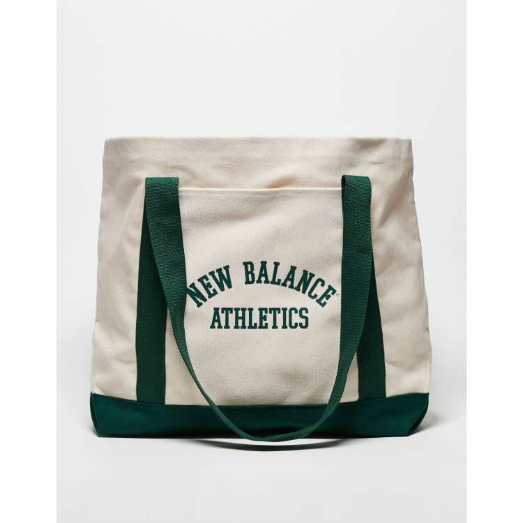 New Balance Athletics tote bag in canvas and green ASOS