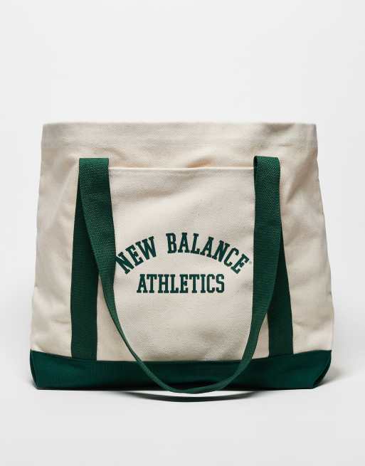 New Balance Athletics tote bag in canvas and green ASOS