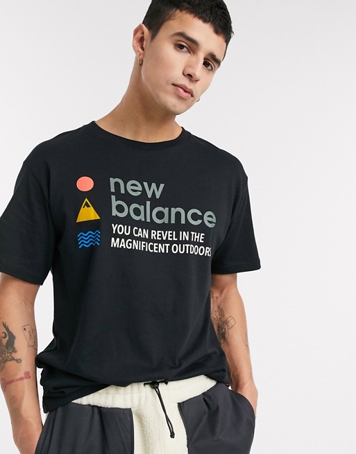 New Balance Athletics Trail t-shirt in black