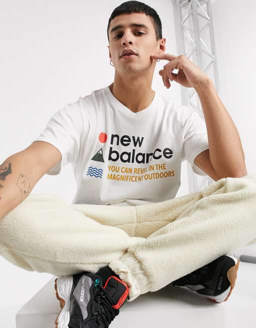 New Balance Athletics Trail t-shirt in white