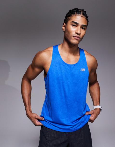 New Balance - Atletische tanktop in blauw - view 1
