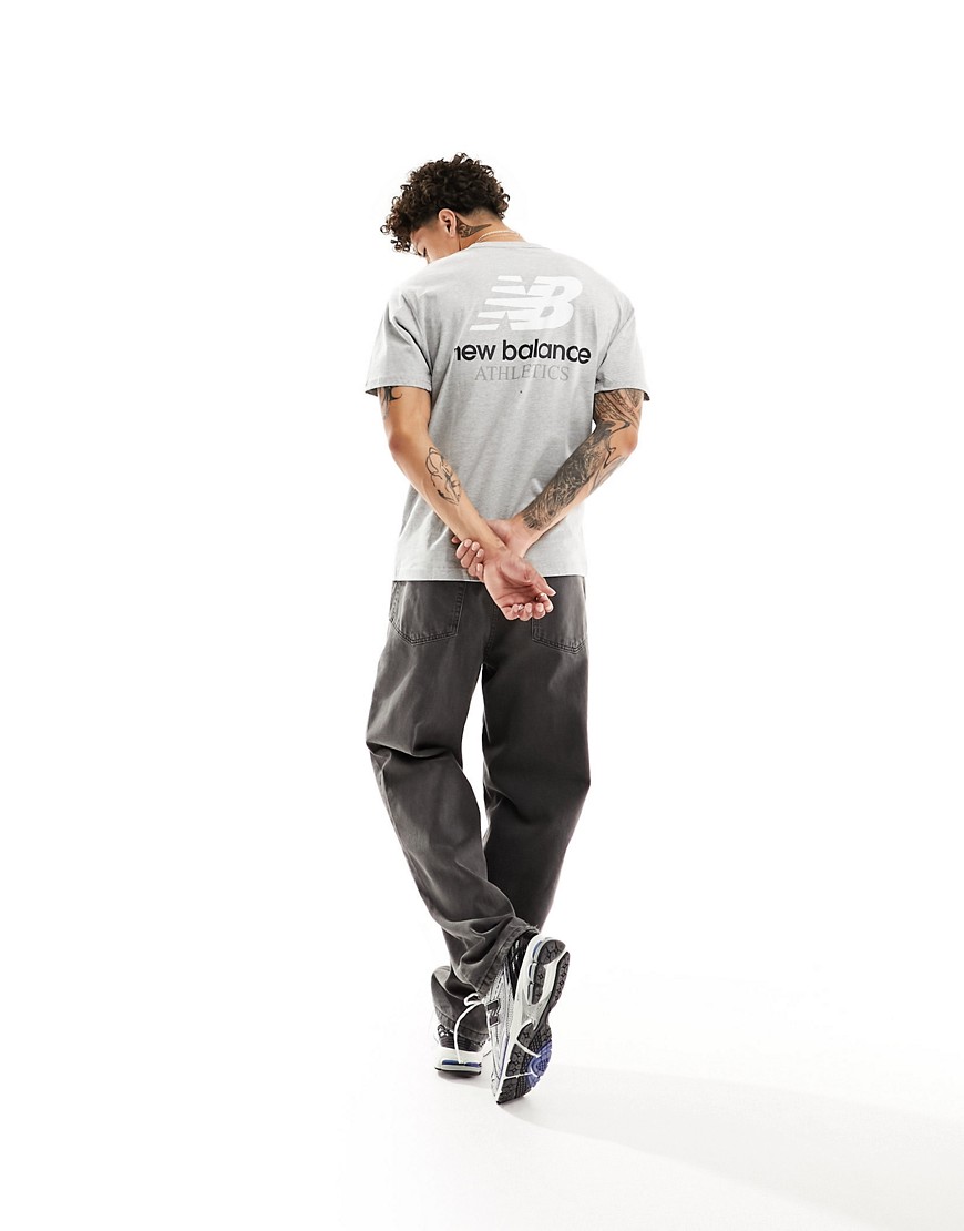 New Balance back print t-shirt in grey