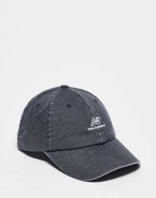 New Balance baseball cap with stacked logo in grey
