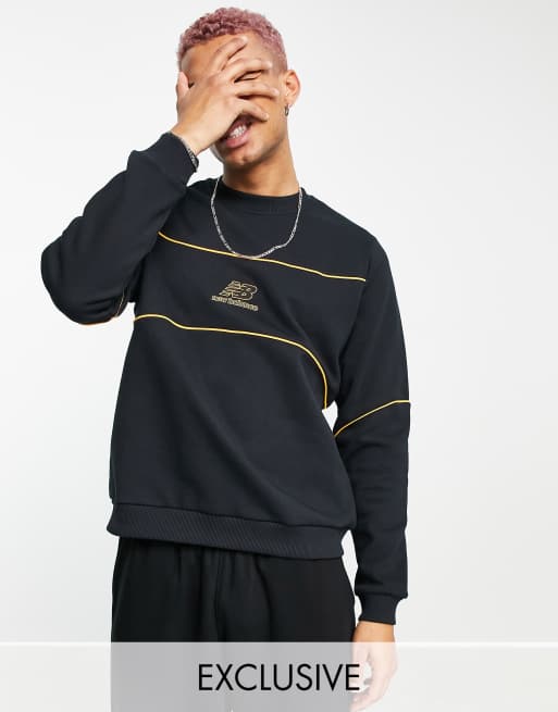 New Balance baseball sweatshirt in black - exclusive to ASOS