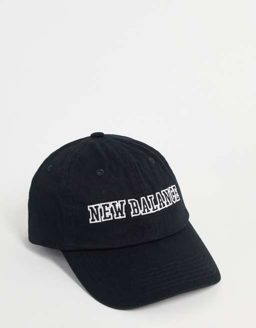 New Balance - Baseballpet met universiteitslogo in zwart