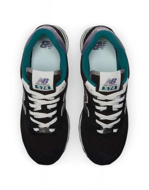 New balance 574 clearance noir menthe