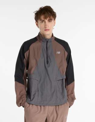 New Balance - Better Run - Veste imperméable - Marron-Brown