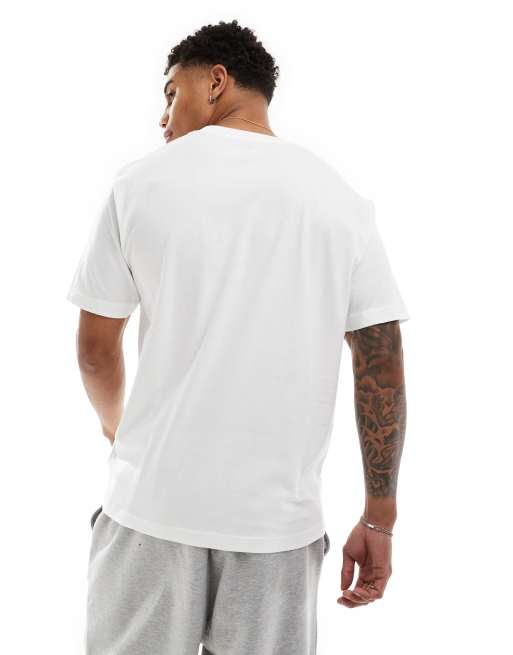 New Balance – Biały T-shirt z małym logo, 4 z 4