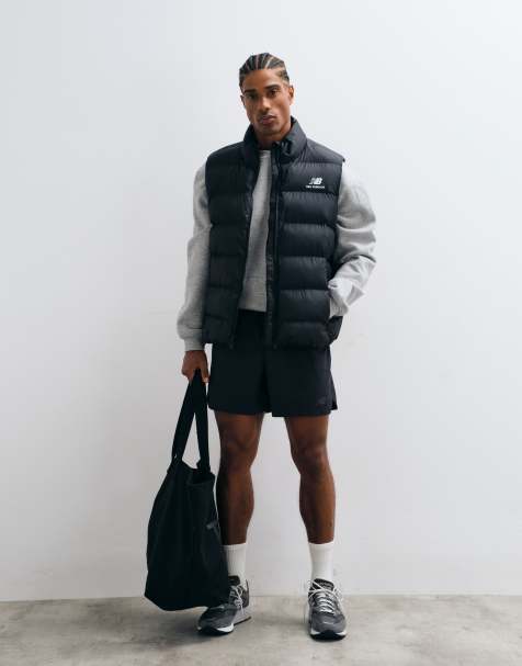 New Balance Boston puffer bodywarmer in zwart - view 1
