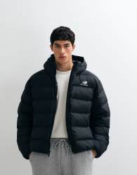 New Balance Boston puffer jacket in black