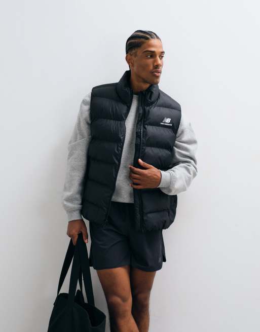 New Balance Boston puffer vest in black, 5 of 5