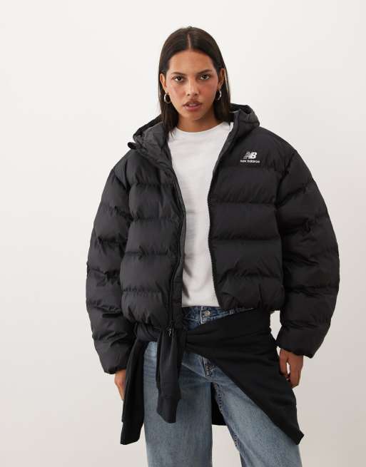 New Balance Boston Steppjacke in Schwarz, 2 von 4