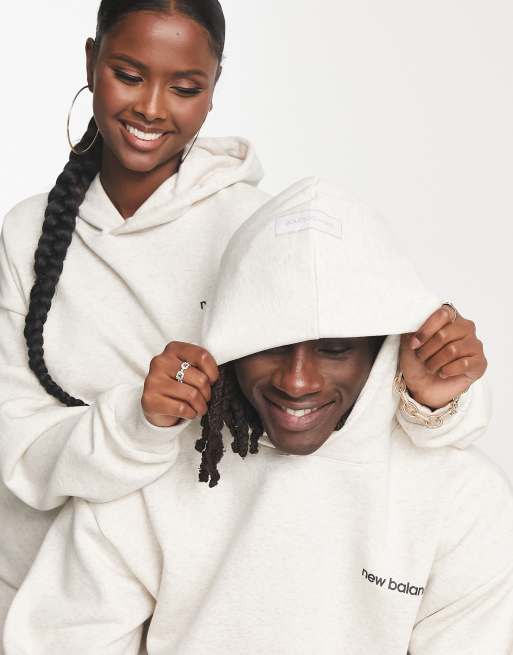 New Balance Boston unisex hoodie in cream, 3 of 4