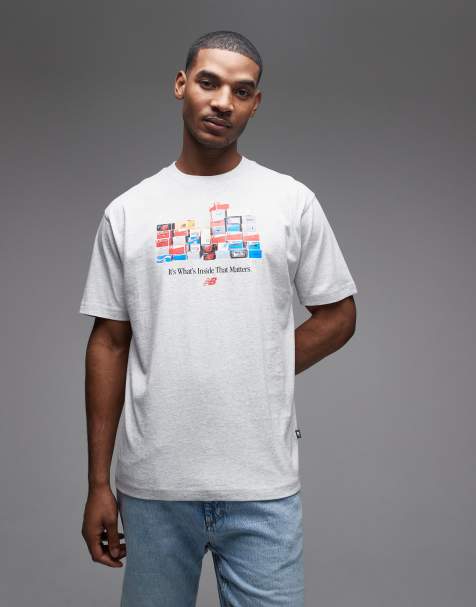 New Balance Boxes t-shirt in heather grey - view 1