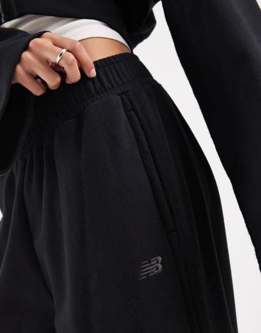 New Balance brushed coastal fleece pant in black, 5 of 5