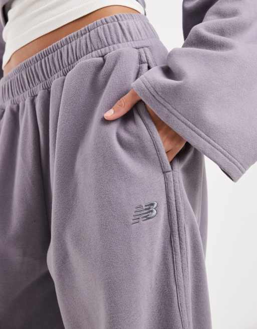 New Balance brushed coastal fleece pant in grey, 3 of 5