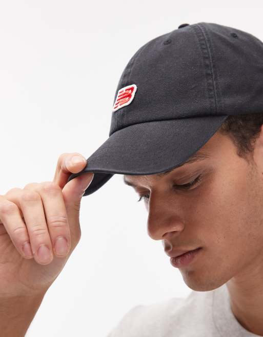 New Balance - Bucket hat met logopatch in zwart, 2 van 3