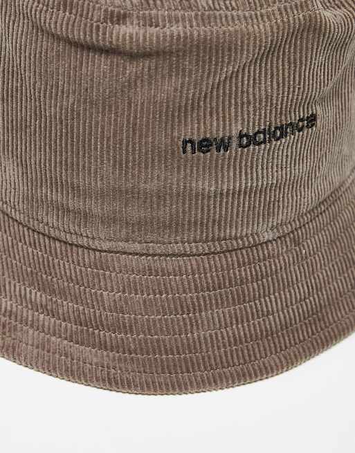 New Balance - Bucket hat van corduroy in paddenstoelgrijs, 4 van 4