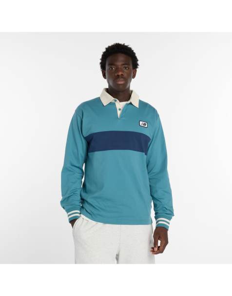 New Balance - Camisa color cerceta de estilo rugby - view 1