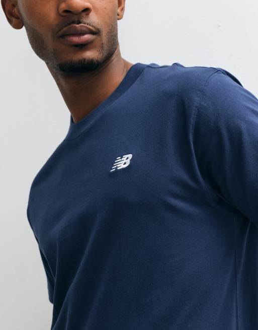 New Balance - camiseta de algodón azul marino de sports essentials, 5 de 5