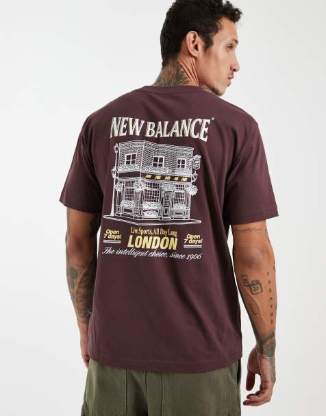 New Balance - camiseta gráfica London Grab a Bite en burdeos - view 1