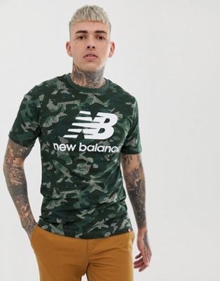 New Balance camo t-shirt in green | ASOS