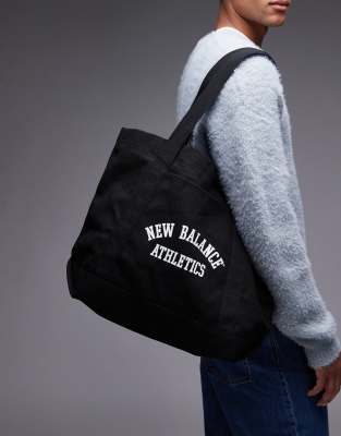 New Balance New Balance canvas tote bag in black and white