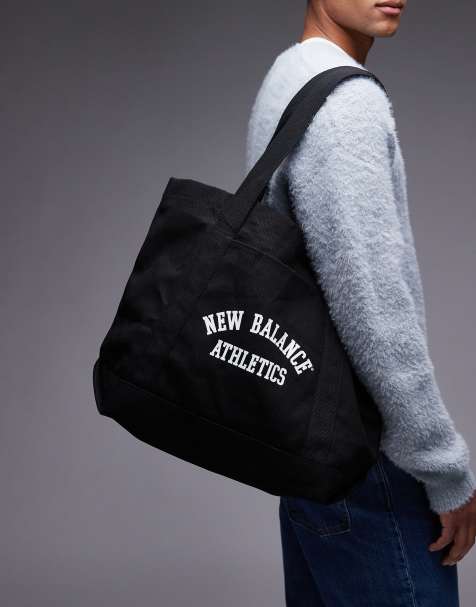 New Balance canvas tote bag in black and white - view 1