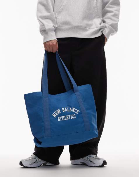 New Balance canvas tote bag in blue - view 1