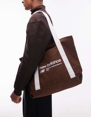 New Balance New Balance canvas tote bag in brown