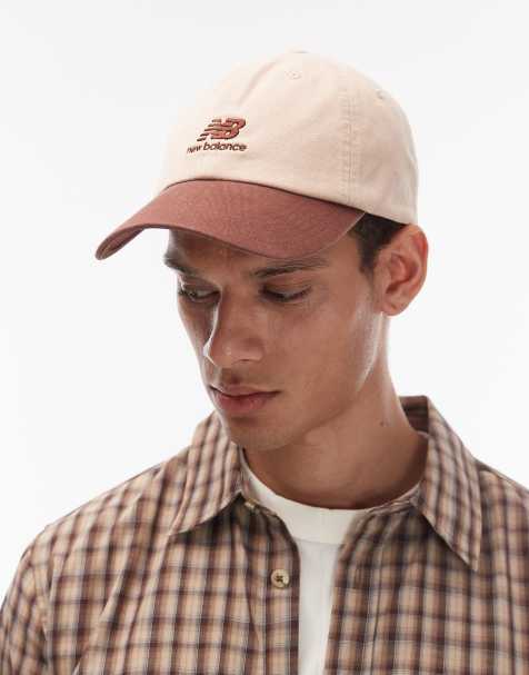 New Balance - Cappello a 6 pannelli beige e marrone con logo a strati - view 1